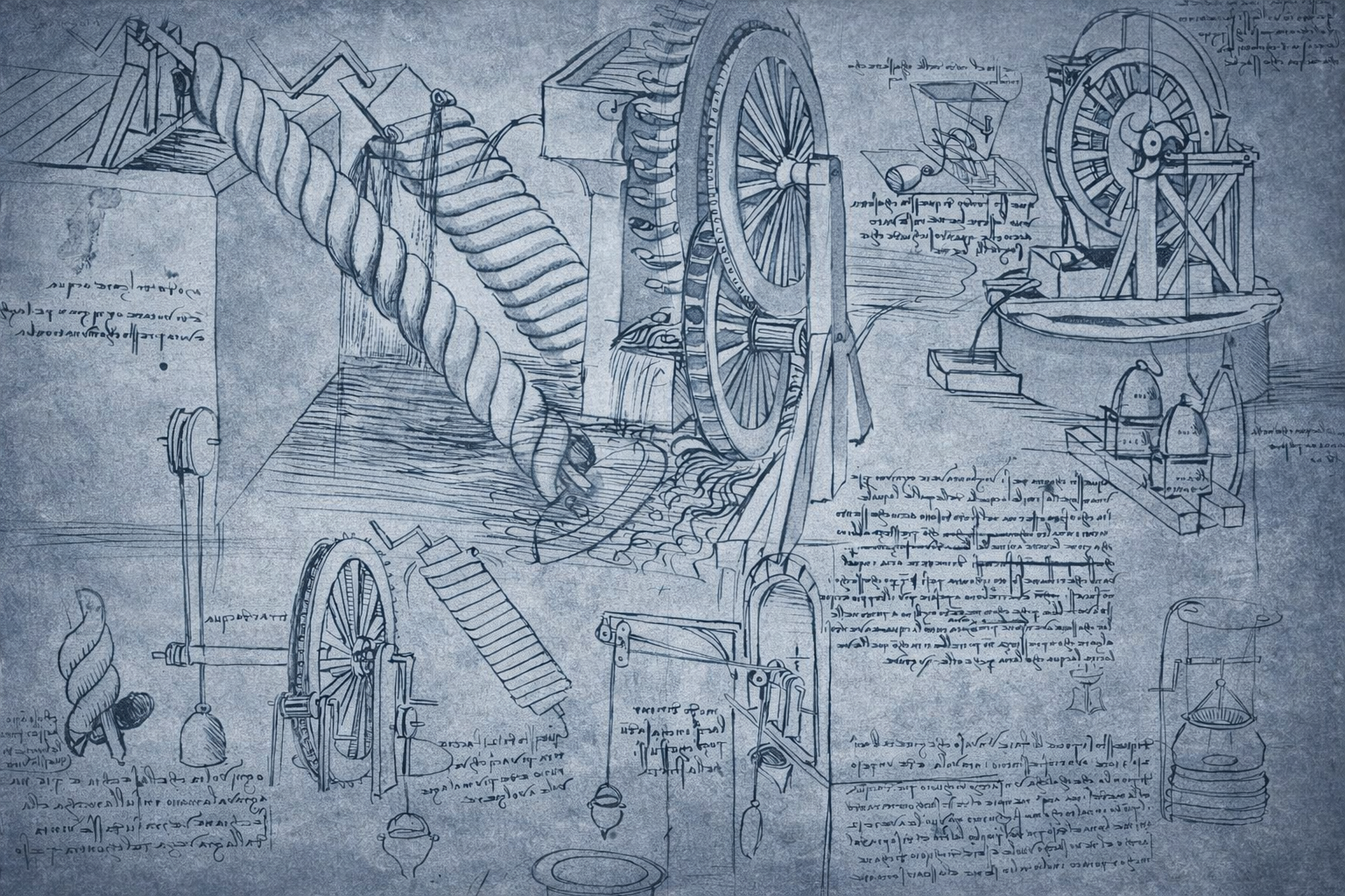 Leonado Da Vinci blue scale